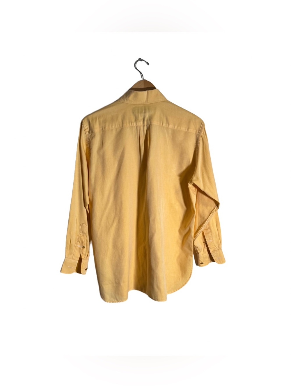 Escada Sport Button Down Shirt Women's Small Cotton Yellow Embroidered VTG - Picture 3 of 7